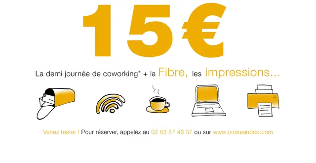 photo espace coworking / travail partagé come & co angers