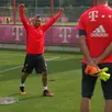 photo l'incroyable but d'arturo vidal à l'entraînement.