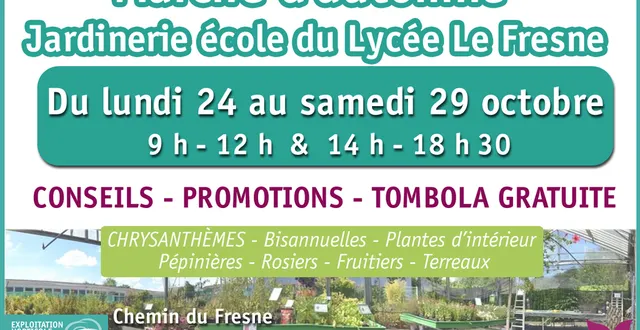 photo marché d'autome - jardinerie école le fresne