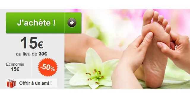 photo bon plan : une séance de réflexologie plantaire à moitié prix !