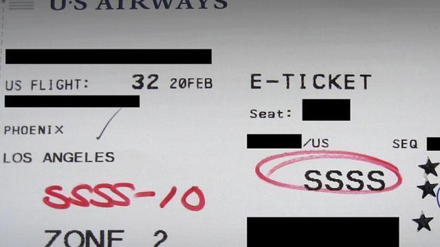 Si le code SSSS apparaît sur votre billet d'avion, préparez vous à un  traitement spécial