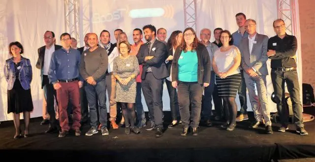 photo les membres de l'association boost'écho, jeudi 12 octobre 2017, lors de la soirée business. &copy; fabienne gérault