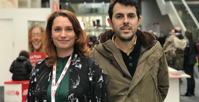 photo lucie guesdon, cheffe de projet la chance aux concours et gurvan le guellec, journaliste à l'obs et vice-président. &copy; of