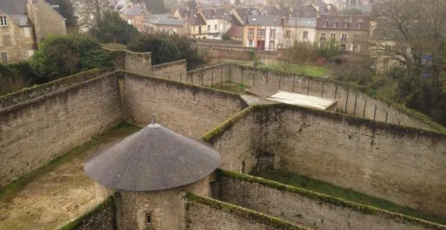 photo les anciennes cours de promenade, ici vues du haut d'une tour, accueilleront le parc urbain. &copy; rose nicolas.