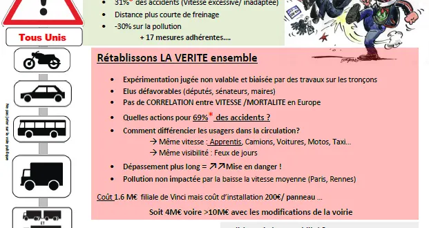 photo manifestation contre le 80 km/h samedi 10