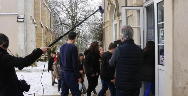 photo l’équipe de tournage s’est rendue au collège frère-andré vendredi dernier. &copy; ouest-france