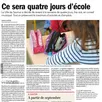 photo saumur : ecoles à 4 jours à la rentrée prochaine!