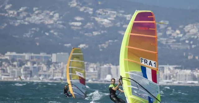 photo louis giard a fini 2e de sa course lors du trofeo princesa sofia. &copy; photo : lionel cottin / ffvoile
