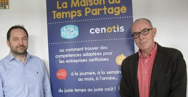 photo laurent marchal (à gauche) et georges darthevel viennent d'inaugurer la maison du temps partagé, une initiative sarthoise..