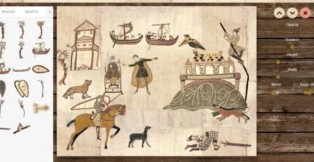 photo ce programme permet de recomposer les scènes de la tapisserie à sa guise. &copy; capture d’écran