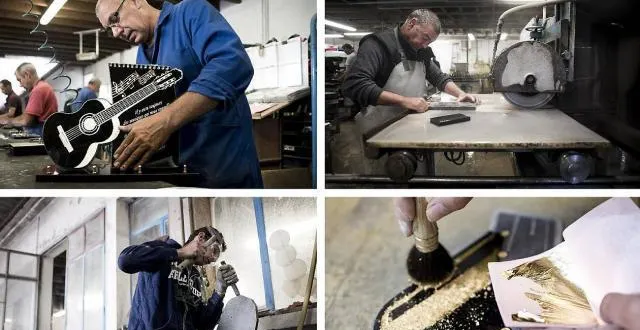 photo en 50 ans, l'entreprise a su allier gestes traditionnels et techniques modernes pour créer des objets uniques ou presque, avec le supplément d'âme apporté par le travail manuel. &copy; dr