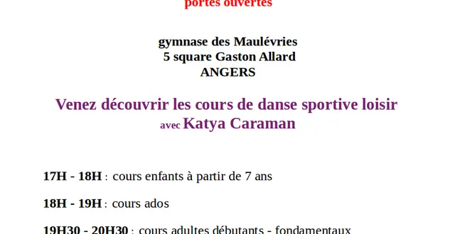 photo portes ouvertes danses sportives