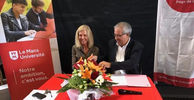 photo rachid el guerjouma, président de le mans université, et corinne vadé, directrice générale du crous des pays de la loire, ont évoqué plusieurs projets de travaux sur le campus.  &copy; ouest-france
