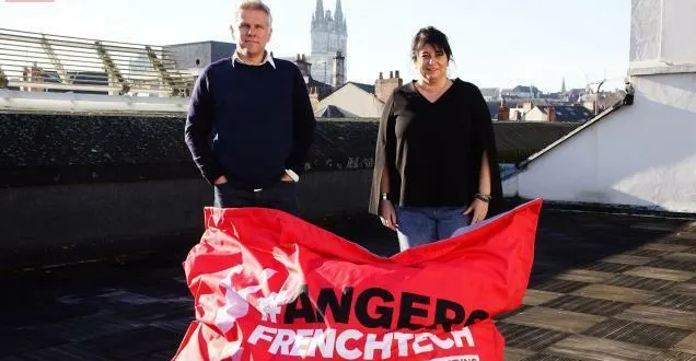photo yannick bourdin, directeur, et corine busson-benhammou, responsable des relations internationales d'angers french tech.photo co - eva perreaux