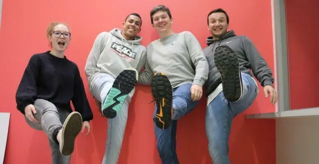 photo nina hopin (1re année), sully angama (1re année), valérian chapon (2e année) et hugo gonzalès (2e année), tous membres de l’association les pieds ornais. &copy; ouest-france