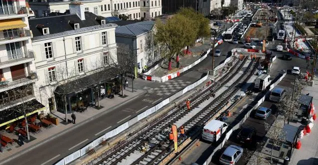 photo angers. c'est la nouvelle ligne a du tramway