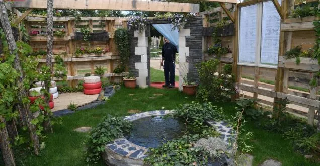 photo le jardin « ma maison d’extérieure » par des étudiants du centre de formation professionnelle et de promotion agricole du fresne, de sainte-gemmes-sur-loire. &copy; co – laurent combet