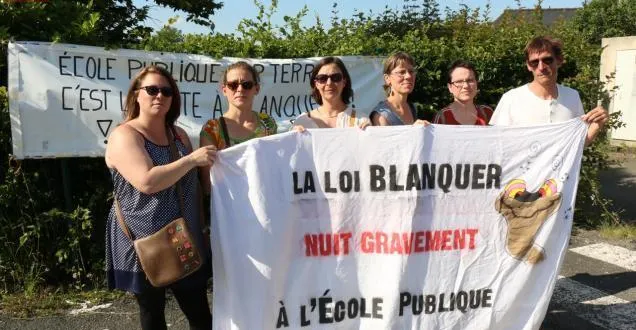 photo le lion-d’angers. toujours contre la loi blanquer