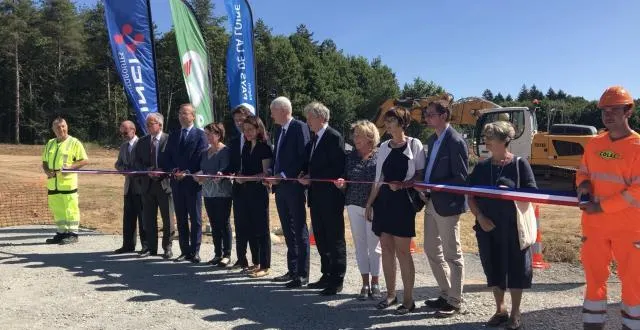 photo les travaux de l’échangeur de l’huisne sarthoise de l’a11 ont été lancés mardi 9 juillet entre les communes de la chapelle-saint-rémy et beillé en sarthe. &copy; ouest france