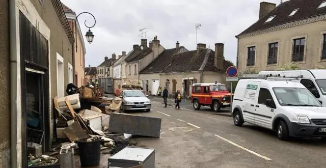 photo des maisons ont été inondées après les fortes pluies d’orage les 9 et 11 juin 2018, à souligné-sous-ballon. &copy; archives ouest-france