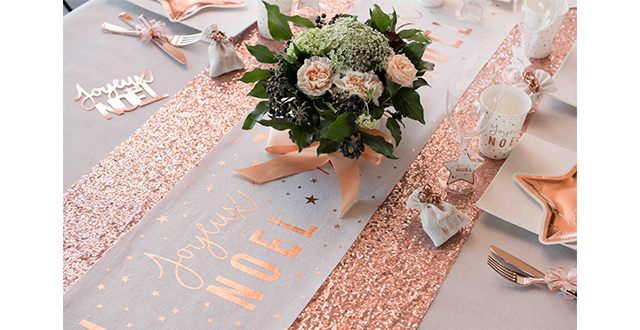 décoration sweet table rose gold nouvel an 2019 jour de l'an noël