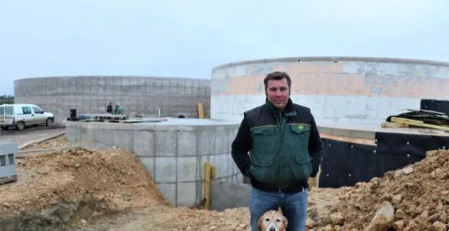 photo le méthaniseur de thierry royer sort de terre, à fontenai-sur-orne. &copy; ouest-france