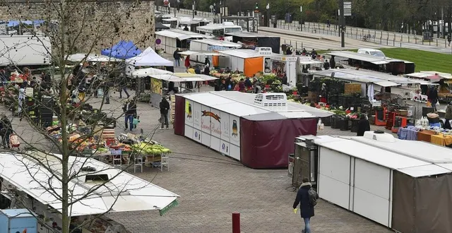 photo plus de marché au mans, et vraisemblablement dans la plupart des communes sarthoises. &copy; photo le maine – libre yvon loue