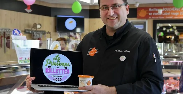 photo changé, jeudi 19 mars 2020. mickaël doire, le président de l’association du printemps des rillettes et l’ensemble des participants s’appuient sur les 45 magasins impliqués mais aussi sur les réseaux sociaux. &copy; le maine libre – yvon loué