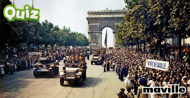 photo foule sur les champs élysées regardant les blindés de la 2e db, 26 août 1944 &copy;  jack downey, u.s. office of war information, disponible sur la prints and photographs division de la bibliothèque du congrès des états-unis id: fsac.1a55001