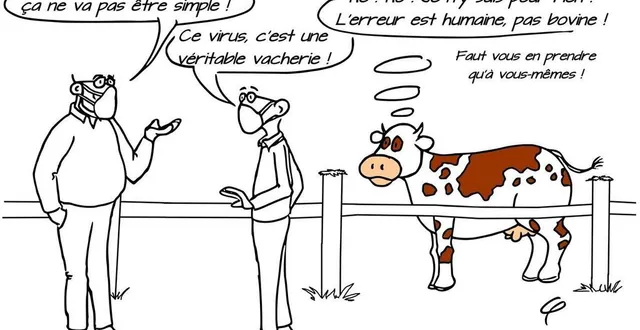 photo chaque semaine, le père christophe peschet croque la chronique de frère manu. cette semaine, les inquiétudes du prêtre salésien quant aux masques l'ont inspiré. &copy; christophe peschet