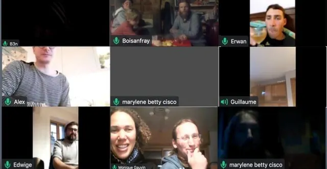 photo les participants lors de leur apéro visio. &copy; dr