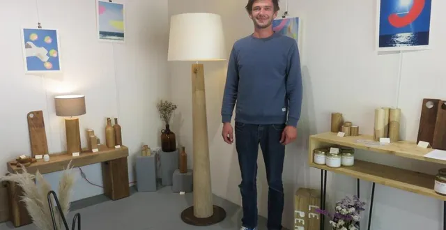 photo olivier ferrero crée des objets en bois tourné qu’il propose dans la boutique éphémère installée rampe du château. &copy; ouest-france