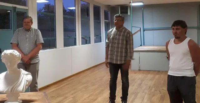 photo philippe biaud entouré de jean-christophe prévost et stéphane manceau. &copy; le maine libre