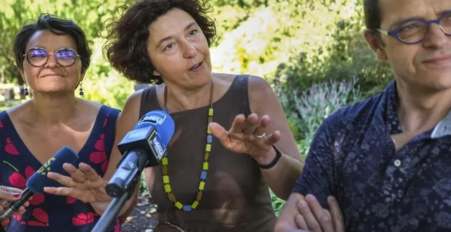 photo le mans, samedi 30 mai 2020. isabelle sévère (au centre), rémy batiot et nathalie buchot (responsable de recherche et développement social et local, n° 3 sur la liste eelv). &copy; le maine libre – denis lambert