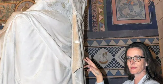 photo laëtitia guillemin présentera son travail de restauration sur la vierge à l’enfant. &copy; le maine libre