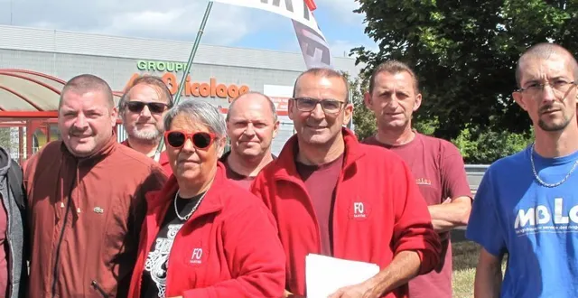 photo le personnel de la logistique lors du débrayage. &copy; le maine libre