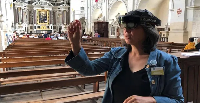 photo ici, lors des journées du patrimoine, la visite en réalité augmentée créée par l’entreprise holoforge avait été testée. &copy; archives ouest-france