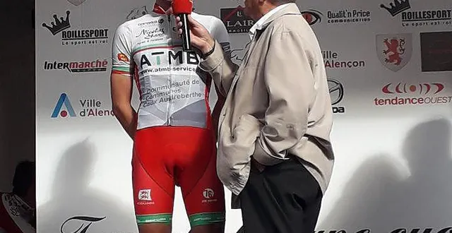 photo adrien meslé a remporté la 1re étape du tour de l'orne, samedi, à macé. &copy; dr