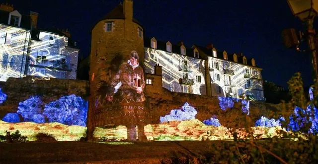 photo le mans, juillet 2020. saint-exupéry est mis à l’honneur sur l’enceinte romaine. &copy; le maine libre – yvon loué