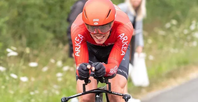 photo le breton alan riou (arkéa-samsic) a assumé son statut de favori lors du contre-la-montre sarthois. &copy; dominique breugnot, ouest-france