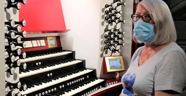 photo marie-josé chasseguet, organiste titulaire à la cathédrale du mans depuis cinquante ans. &copy; ouest-france