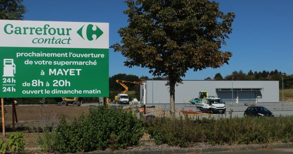 Mayet. Avenue du 14 juillet, le Carrefour contact prend forme Le Mans