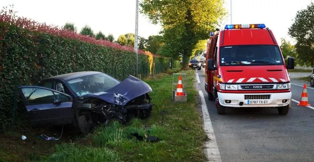 photo mardi soir, un accident de la route s’est produit au lieu-dit la madeleine. deux personnes ont été blessées. &copy; ouest-france
