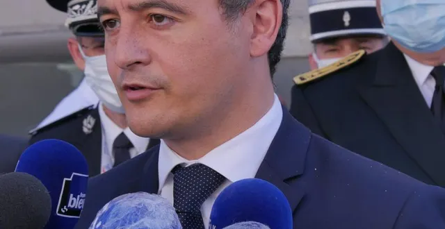 photo gérald darmanin, ministre de l’intérieur, au commissariat du mans. &copy; ouest-france