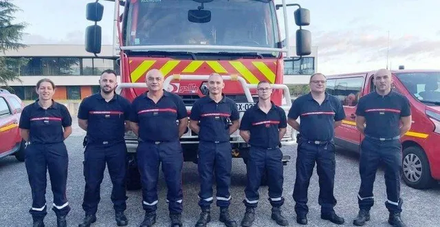 photo la délégation ornaise, partie hier en renfort dans le sud de la france. &copy; sdis 61
