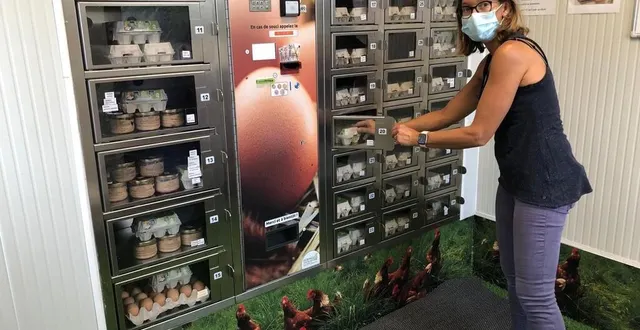 photo séverine chauvin a installé un distributeur à œufs près de son poulailler, à habloville, en février 2019. le dispositif connaît un essor fulgurant, depuis le confinement. &copy; ouest-france