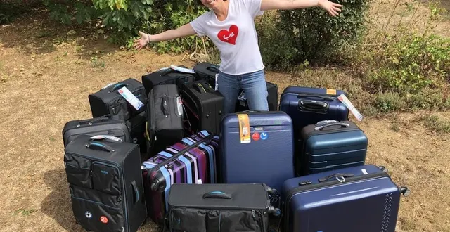 photo le mans, jeudi 20 août 2020. le fabricant de bagages sarthois gms diffusion a donné quatorze valises à roxanne verron. la mancelle lance un appel aux dons de produits d’hygiène et de denrées non périssables pour les envoyer aux sinistrés de beyrouth. &copy; le maine libre