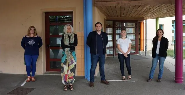 photo la directrice nathalie liger avec virginie gouchet, corinne piéton, aurélien crochard, manon pettiot, sophie coulais et ludovic lecomte. &copy; ouest-france
