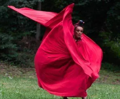 photo une danse virevoltante avec de grands voiles avec véronique ben ahmed. &copy; ouest-france