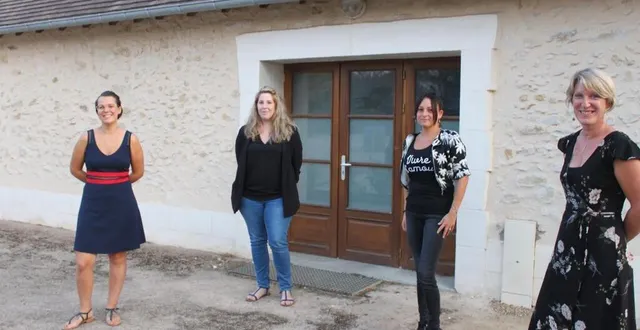 photo de gauche à droite : maëlle l.c, kathleen a., charlène cohergne, magali dorizon ouvriront courant 2021 une maison d’assistantes maternelles à saint-gervais-en-belin. &copy; le maine libre